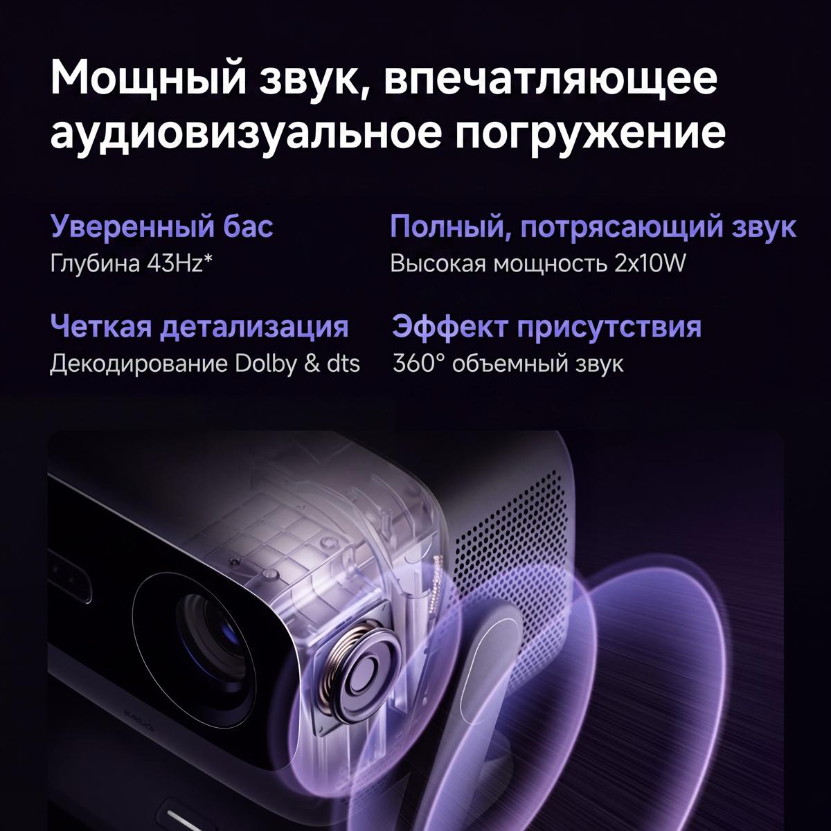 JMGO N3 — встроенная акустика 20 Вт